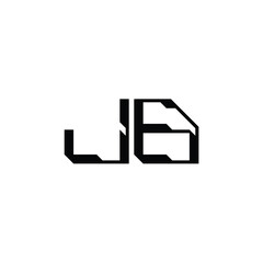 JB monogram logo design letter text name symbol monochrome logotype alphabet character simple logo