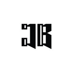 JB monogram logo design letter text name symbol monochrome logotype alphabet character simple logo