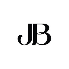 JB monogram logo design letter text name symbol monochrome logotype alphabet character simple logo
