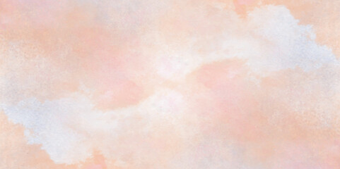 A dreamy watercolor effects in pale pink, light blue, and mint pastel background, soft peach watercolor wash featuring vintage texture, creating a backdrop for a variety of creative projects.