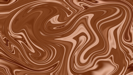 Swirling abstract patterns in warm brown hues. Smooth flowing lines create a liquid marble effect. Resembles molten chocolate with glossy finishes. Subtle texture adds depth and tactile richness. 