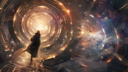 Jump into a time portal in a matter of hours andTime travel, AI generated images