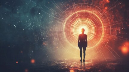 Fototapeta premium A target with pinpoint accuracy, surrounded by motivational elements of determination, showing the drive and unwavering focus needed to achieve success with precision and effort