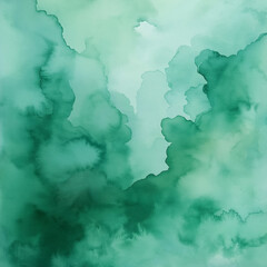 Obraz premium An abstract watercolor background showcasing harmonious green and blue hues, perfect for artistic and calming design projects