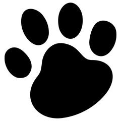 Paw Print Icon Isolated On White © Cute Clipart Things