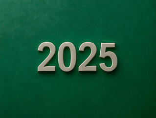 2025 New Year Green Background Illustration