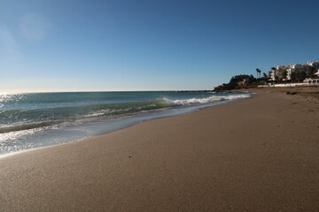 Beach in Cala de Mijas in Spain