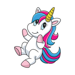  Unicorn Cartoon Illustration