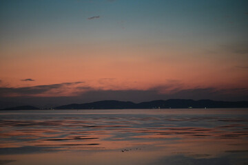 sunset over the sea