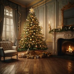 Victorian Christmas visuals in various styles