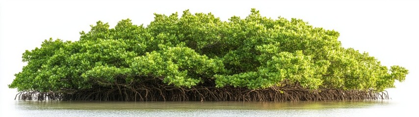 Obraz premium Lush Mangrove Island in Water