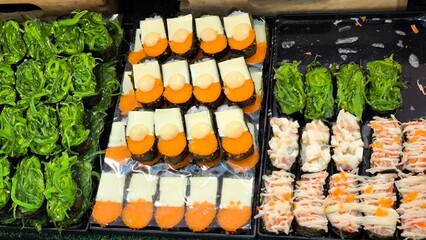 Sushi, Japanese food. Japanese national food.