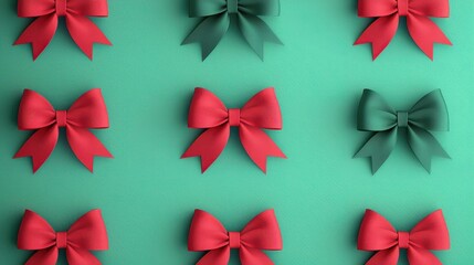 Abstract Christmas Ribbon Bows
