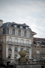 Fototapeta premium Christmas teddy bear in the city of Biarritz in France