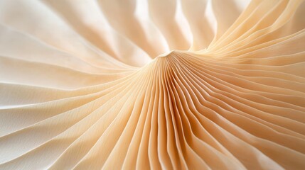 A close-up view of soft, creamy folds creating a textured pattern, resembling organic forms in a soothing, neutral color palette.