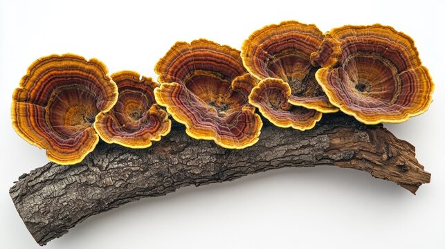 Vibrant Lingzhi Mushrooms on a Natural Background