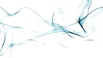 Obraz premium Elegant, swirling blue smoke trails weave gracefully across a soft white background, creating a serene and ethereal abstract pattern that evokes a sense of fluidity.