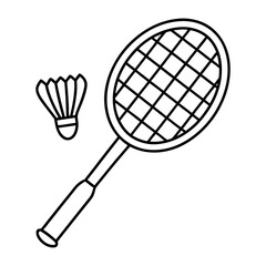 badminton racket isolated on white