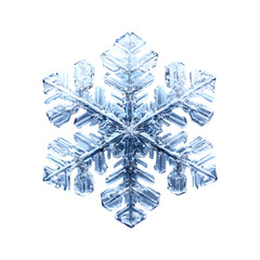 A snowflake surrounded by a subtle glow, isolated on transparent background, PNG Cutout