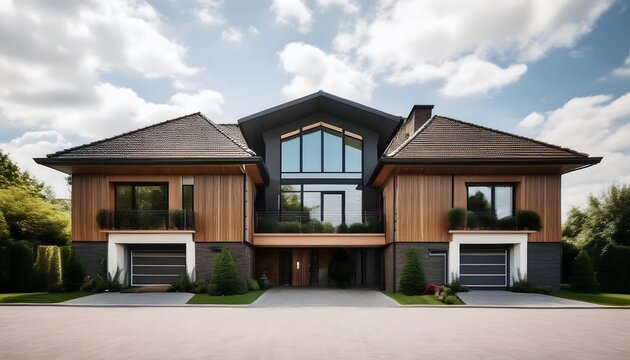 Fachadas de casas tradicionales o modernas