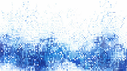 Dynamic Abstract Blue Pixelated Pattern With Digital Atmospheric Effect


