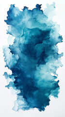 Obraz premium This image features a striking blue and white abstract painting set against a white wall, contributing to a minimalist and elegant decor