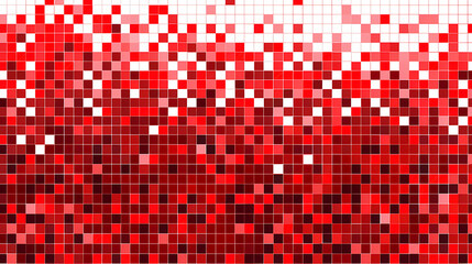 Fototapeta premium Abstract red pixelated background with a vibrant color gradient.