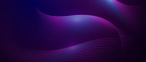 Blue and purple swirl lines, vector abstract background