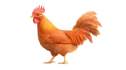 Fototapeta premium Vibrant rooster in colors farmyard animal photography in rural wildlife