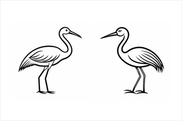 Obraz premium two birds on a white background