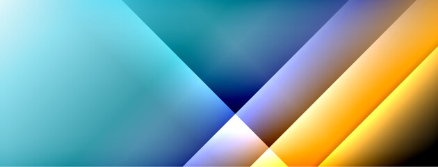 Obraz premium Dynamic shadow lines with gradient colors geometric background