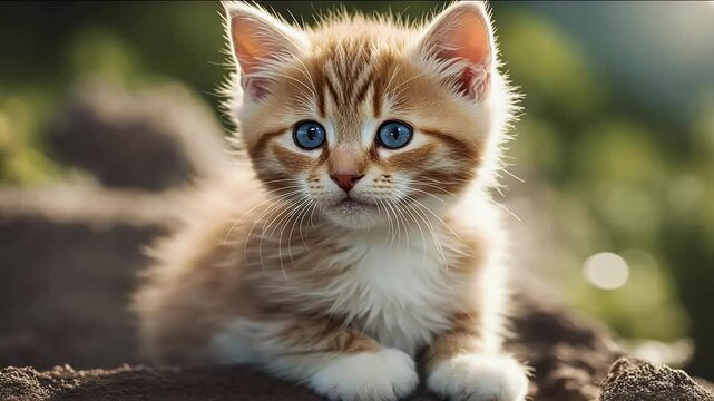 gigner kitten 4k cat pet lovable comfortable autumn warm home cold cosy knit children ginger soft brown grey wooden rustic relax relaxation comfort rest resting blanket winter looking