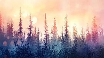 Boreal forest photos. Boreal. Illustration