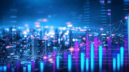 Abstract financial data visualization in a city