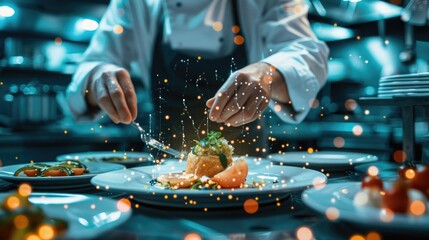 food tech trends, future of the food industry, background, restaurant, chef, generative 