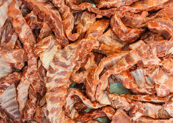 close up of dried shrimps