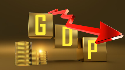 Indian gdp Moving down stock illustration © simanta