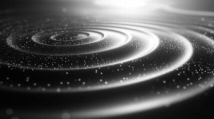 Fototapeta premium Minimalist concentric circles representing data flow and analytics integration.