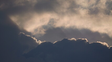 Sunset  Dramatic Clouds Closeup detail