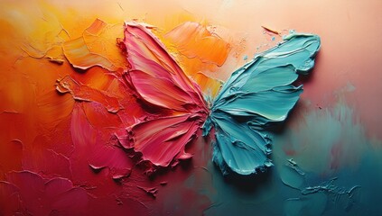 Abstract Butterfly Painting