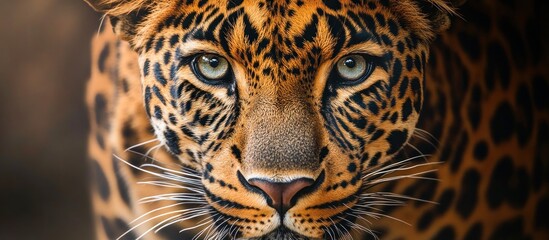 Obraz premium Close-up of a Leopard's Face