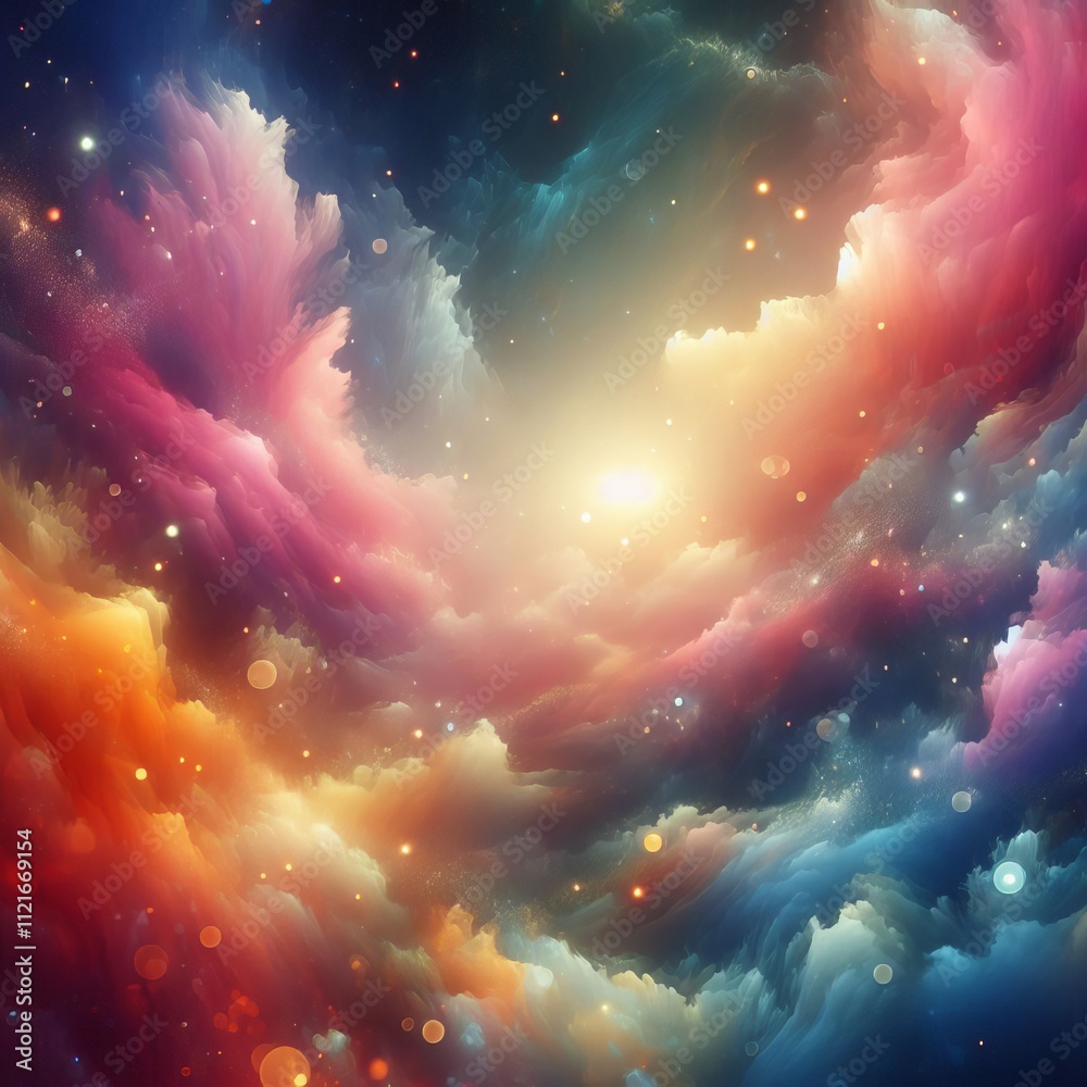 Wall mural 143 abstract haze a vibrant unfocused abstract with a hazy atmos