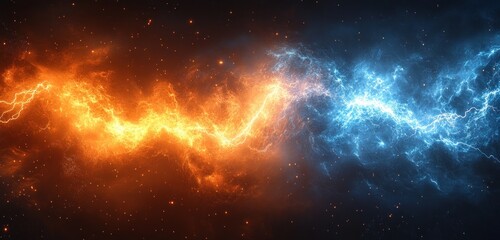 Fototapeta premium Fire and Ice Abstract