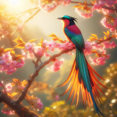 a beautiful bird sitting on a branch