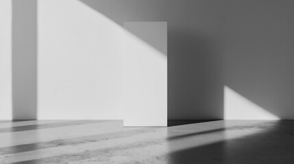 Roll-up banner mockup with a blank white design