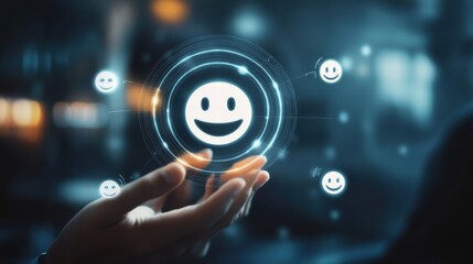 happy customer feedback concept