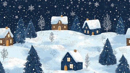 Winter Wonderland Seamless Pattern Design
