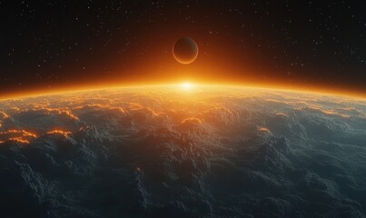 Sunrise Over a Distant Planet