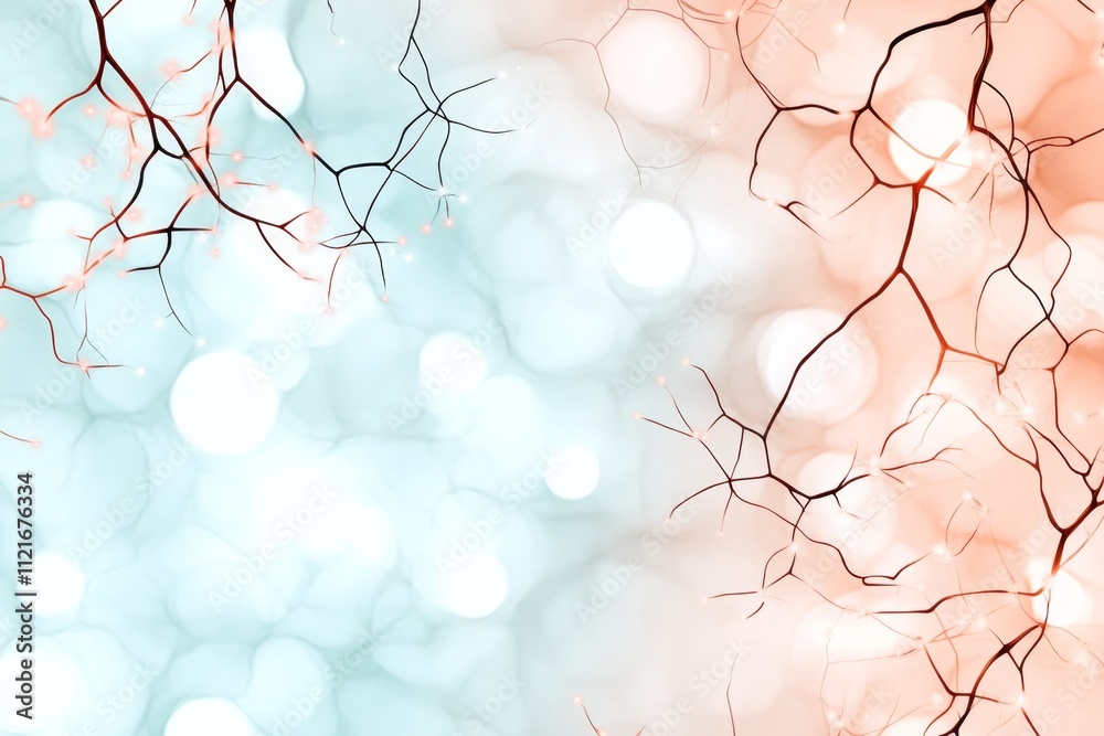 Poster A dreamy watercolor visualization of a database network, with soft, glowing connections and nodes