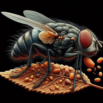 147 Housefly (Musca domestica) A common insect that is often fou